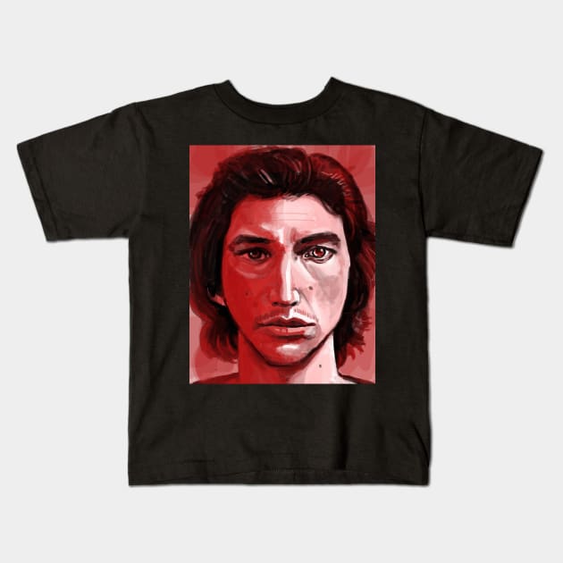 Adam Driver Kids T-Shirt by Daria Popkova